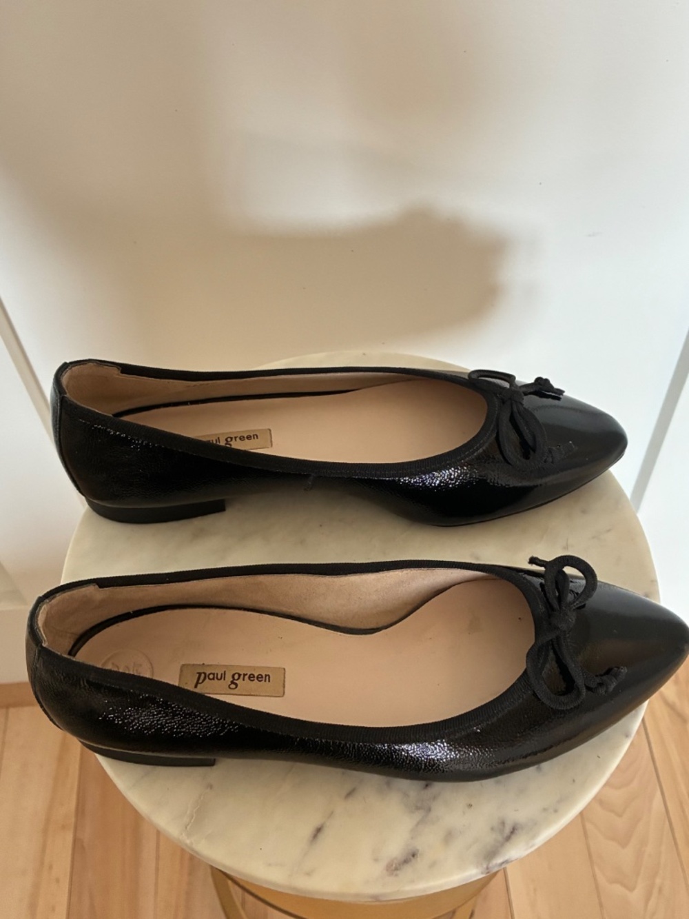 Paul Green black patent ballerina flats - Picture 3 of 9